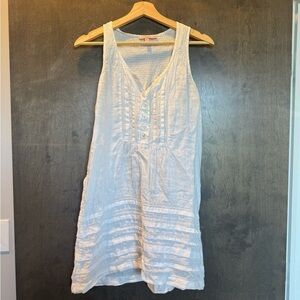Calypso St. Barth White Linen Dress or Cover Up